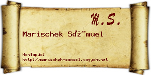 Marischek Sámuel névjegykártya